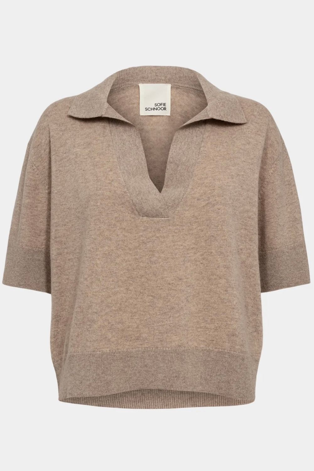 pull Sofie Schnnor melange brun col polo