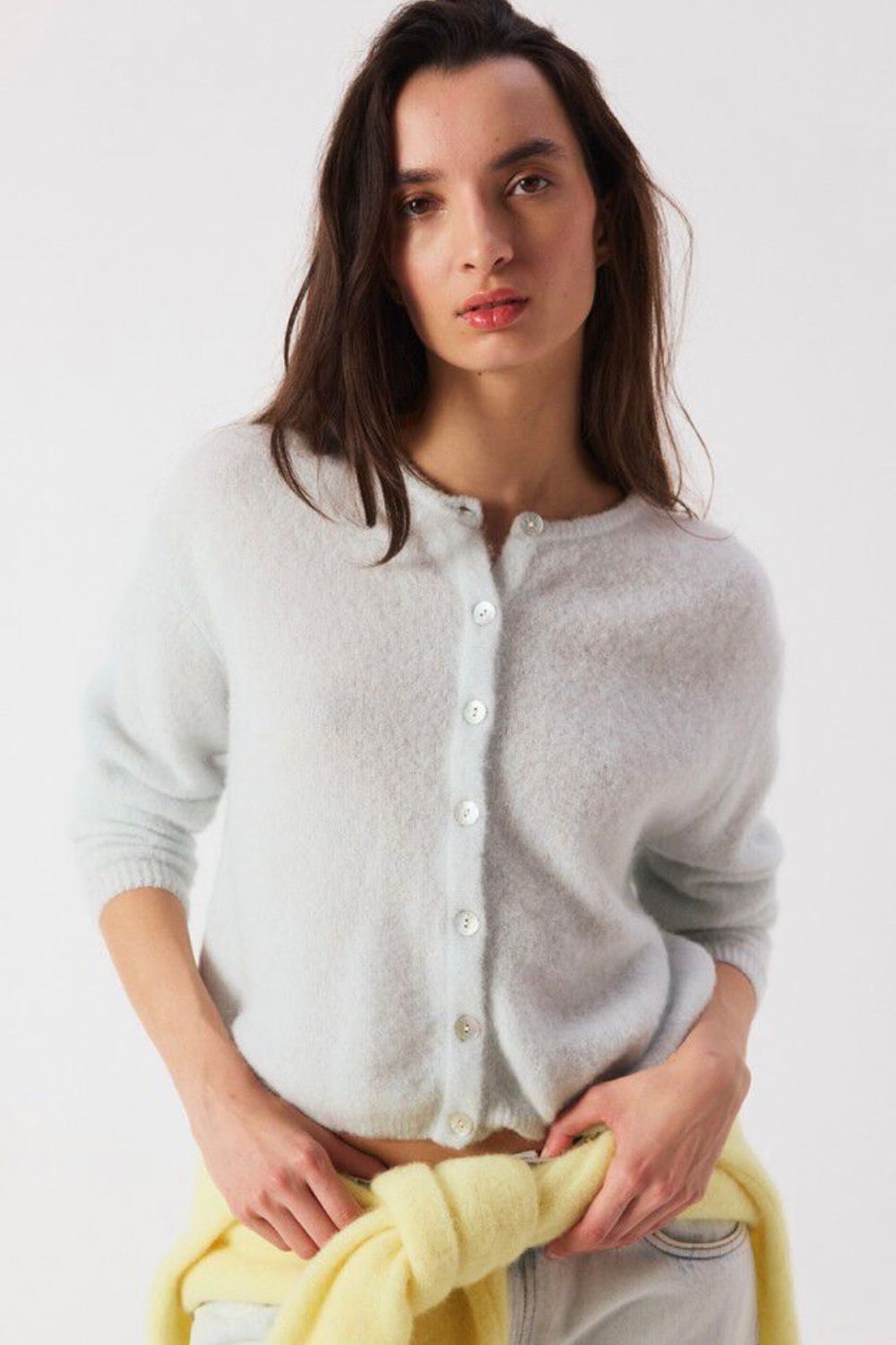 Cardigan American vintage Vito givre chiné