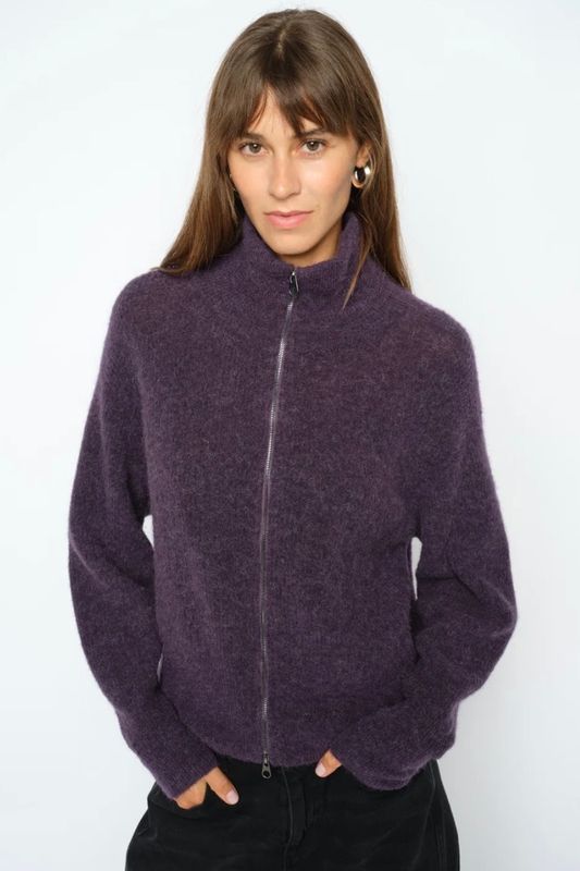 Cardigan Mosmosh MMThora zip sweet grape