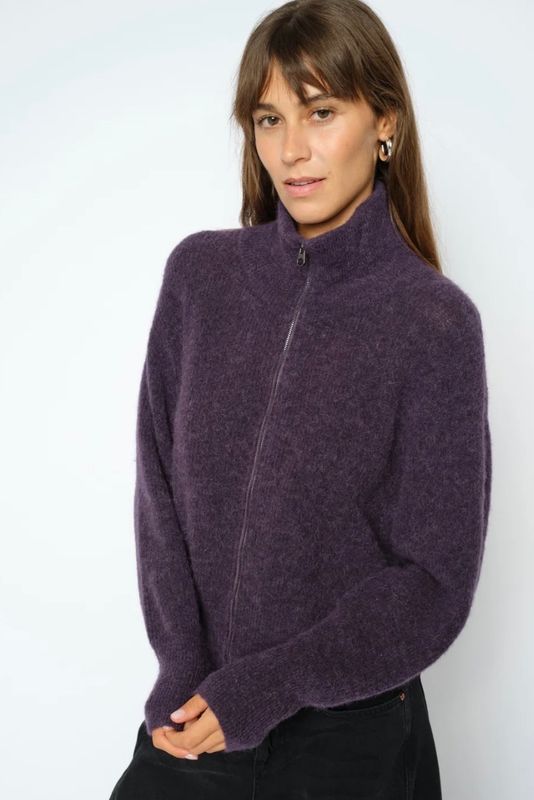Cardigan Mosmosh MMThora zip sweet grape