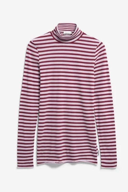 col roulé Armedangels grtazilianna stripe lilac velvet red