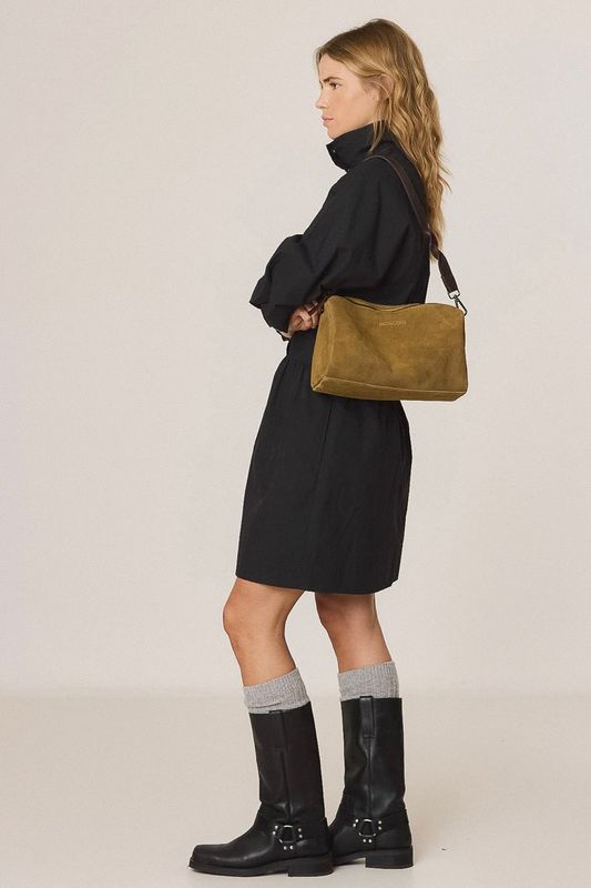 sac indi and cold suede verde safari