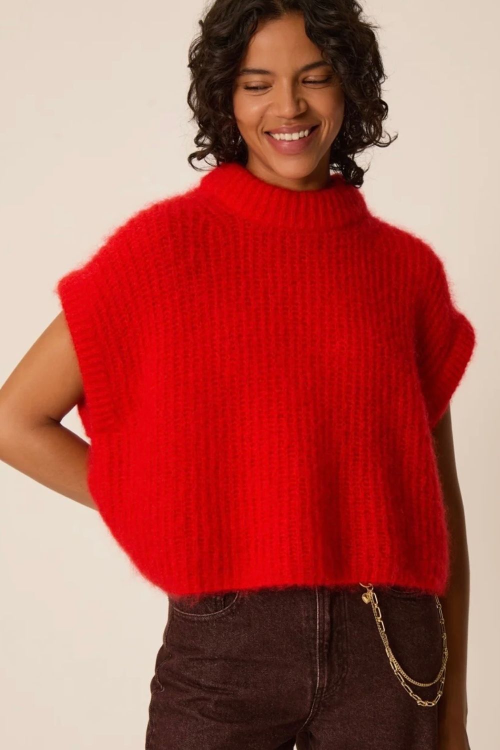 pull Des petits hauts Alize rouge