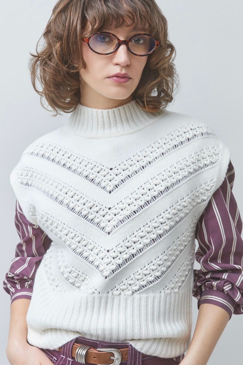 pull Suncoo Paoli blanc cassé
