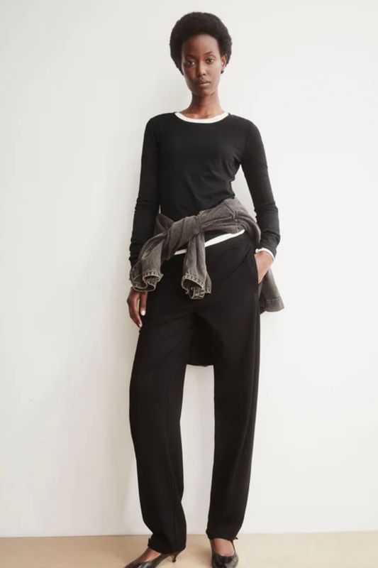 pantalon Armedangels basic jersey barrel noir