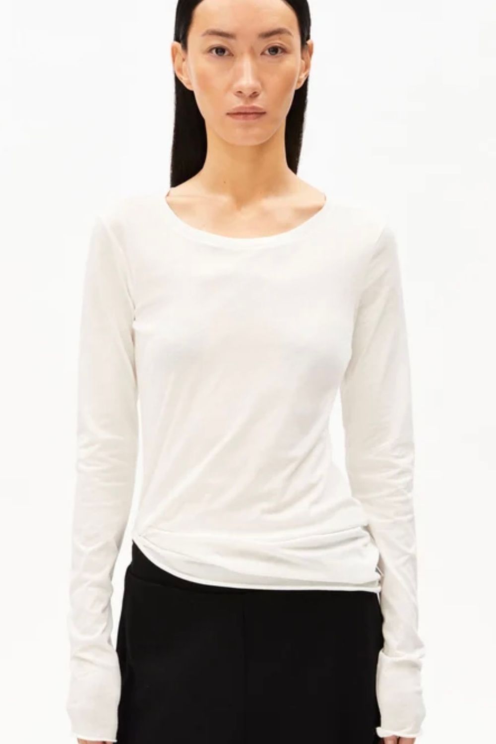 t-shirt Armedangels einiaara soft long sleeve off white