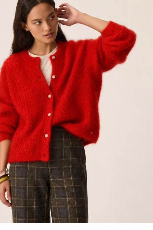 cardigan des petits hauts Alma rouge