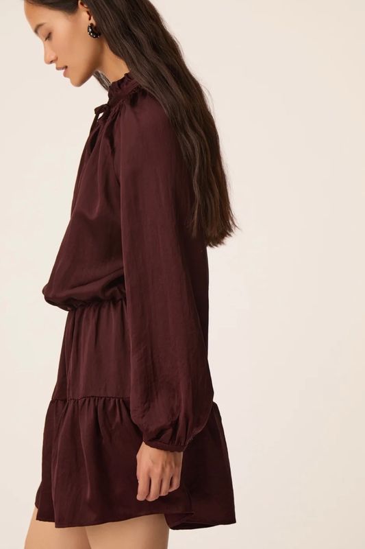 robe Des petits hauts satine prune