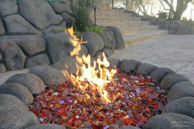 Firepit & Decorative Glass Rocks