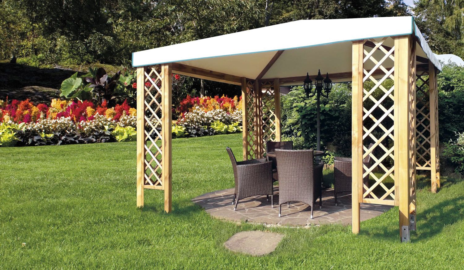 GAZEBO CAPRI 360X300 CON GRIGLIATI
