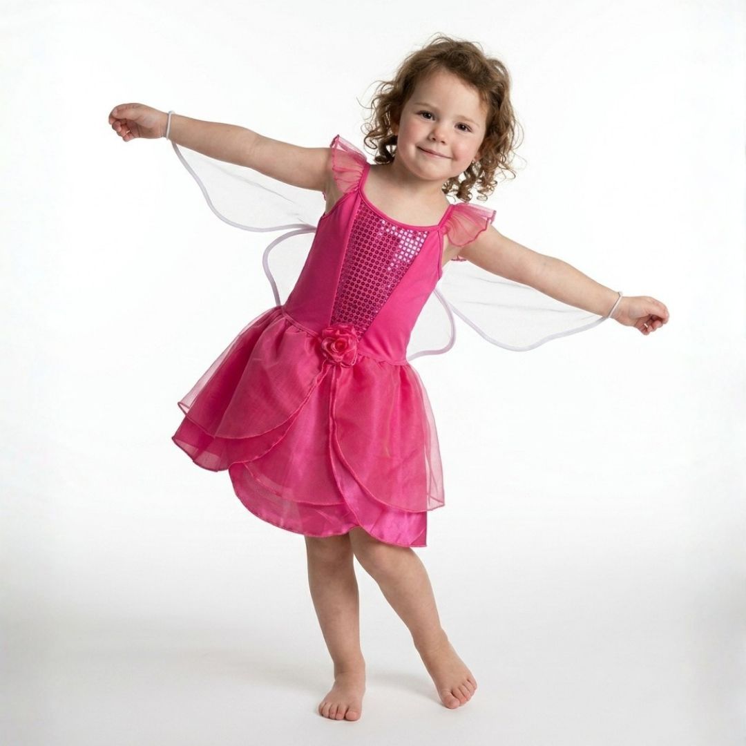 Pink Fairy Dress and Wings