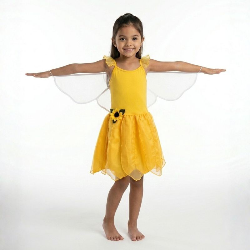 Yellow Fairy Dress and Wings