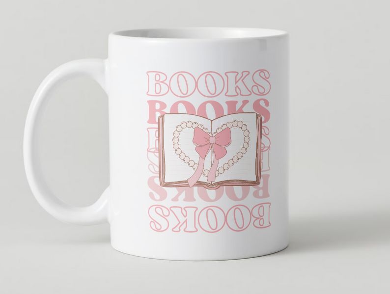 Rosa Books Tasse Kaffeebecher Teetasse