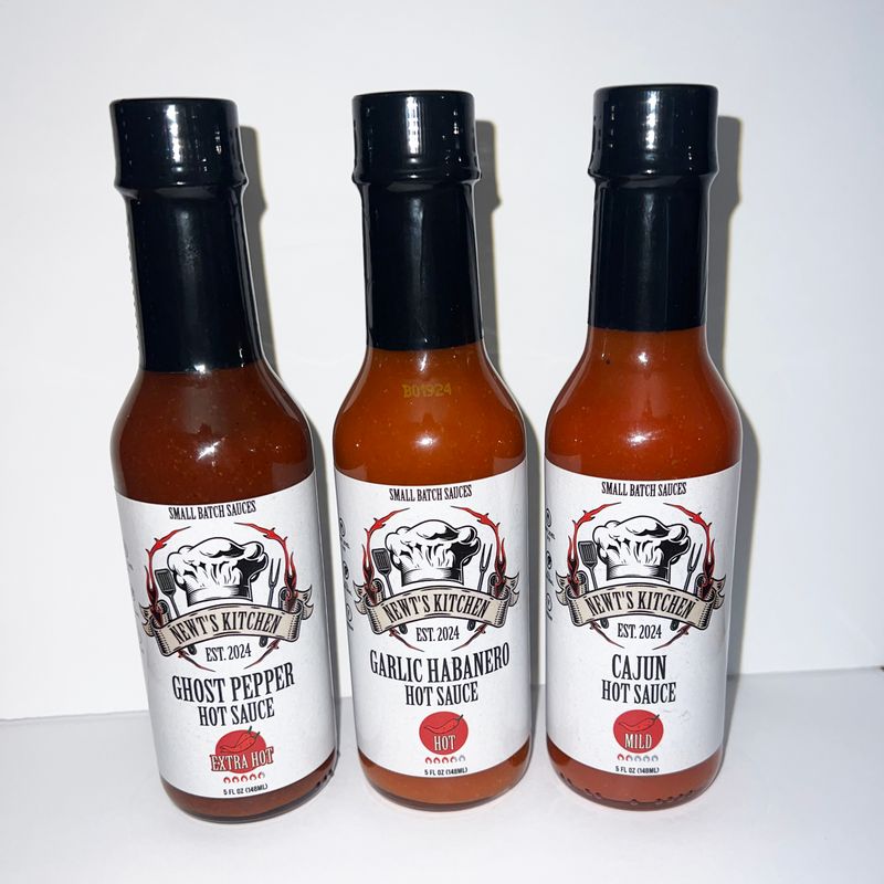 Assortment Pack of all 3 Newt'sHot Sauces
