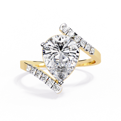 Celestial Glow Pear Solitaire Ring