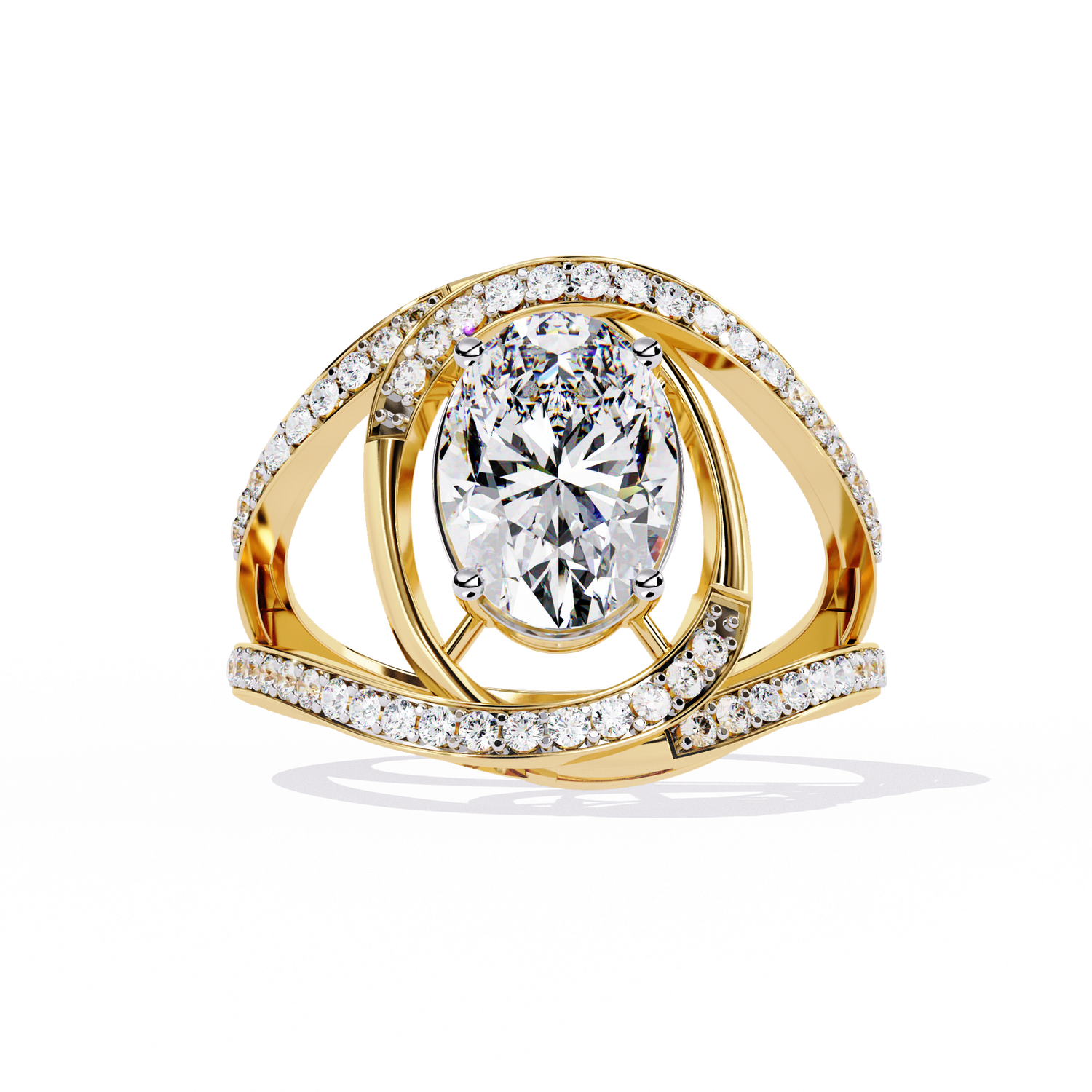 Orbit Grace Oval Diamond Ring