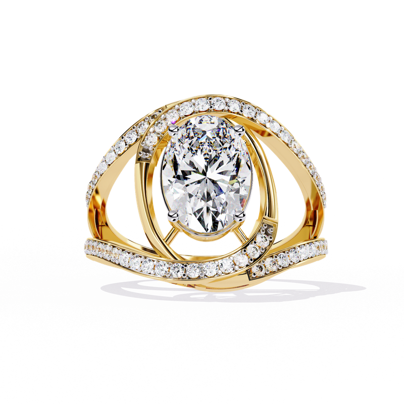 Orbit Grace Oval Diamond Ring