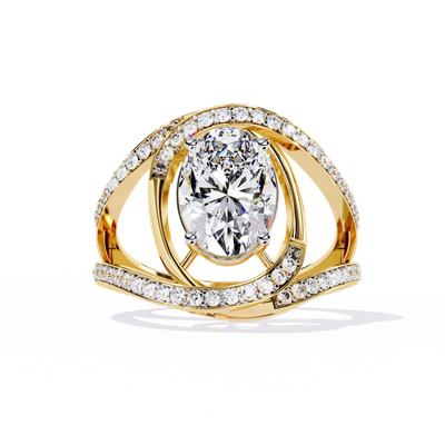 Orbit Grace Oval Diamond Ring