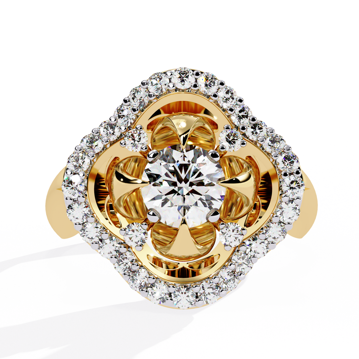 Luxe Grandeur Round Diamond Ring