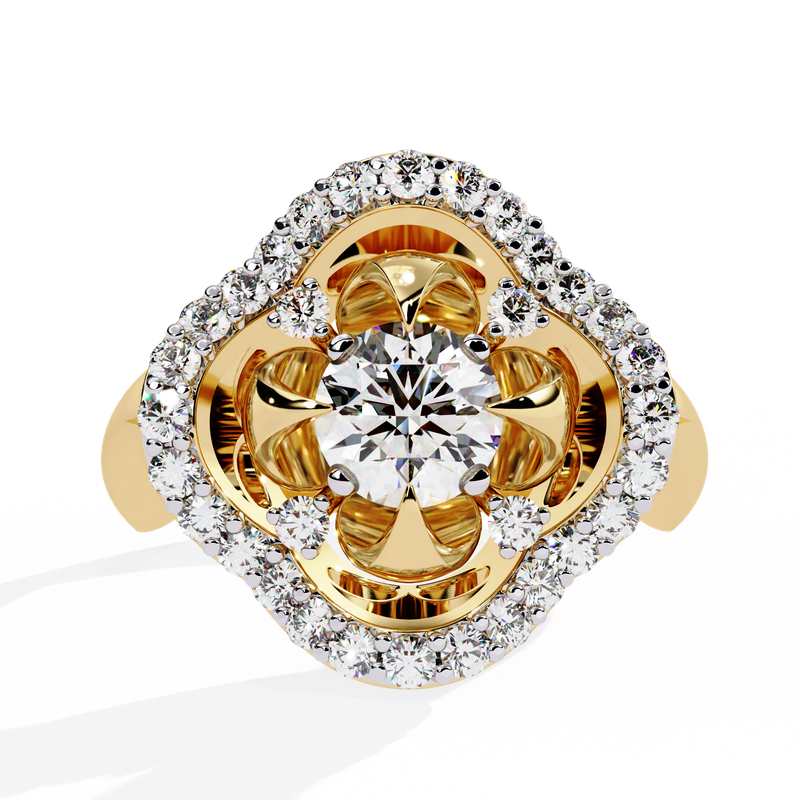 Luxe Grandeur Round Diamond Ring