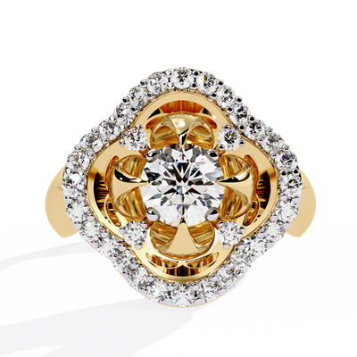 Luxe Grandeur Round Diamond Ring