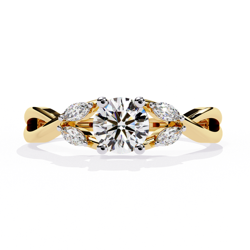 Twisted Elegance Diamond Ring