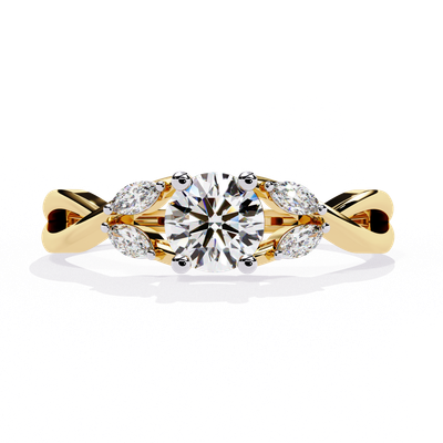 Twisted Elegance Diamond Ring