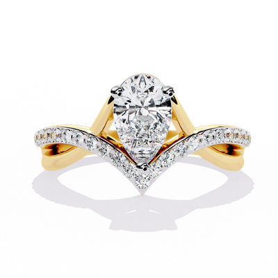 Aurora Peak Pear Diamond Ring