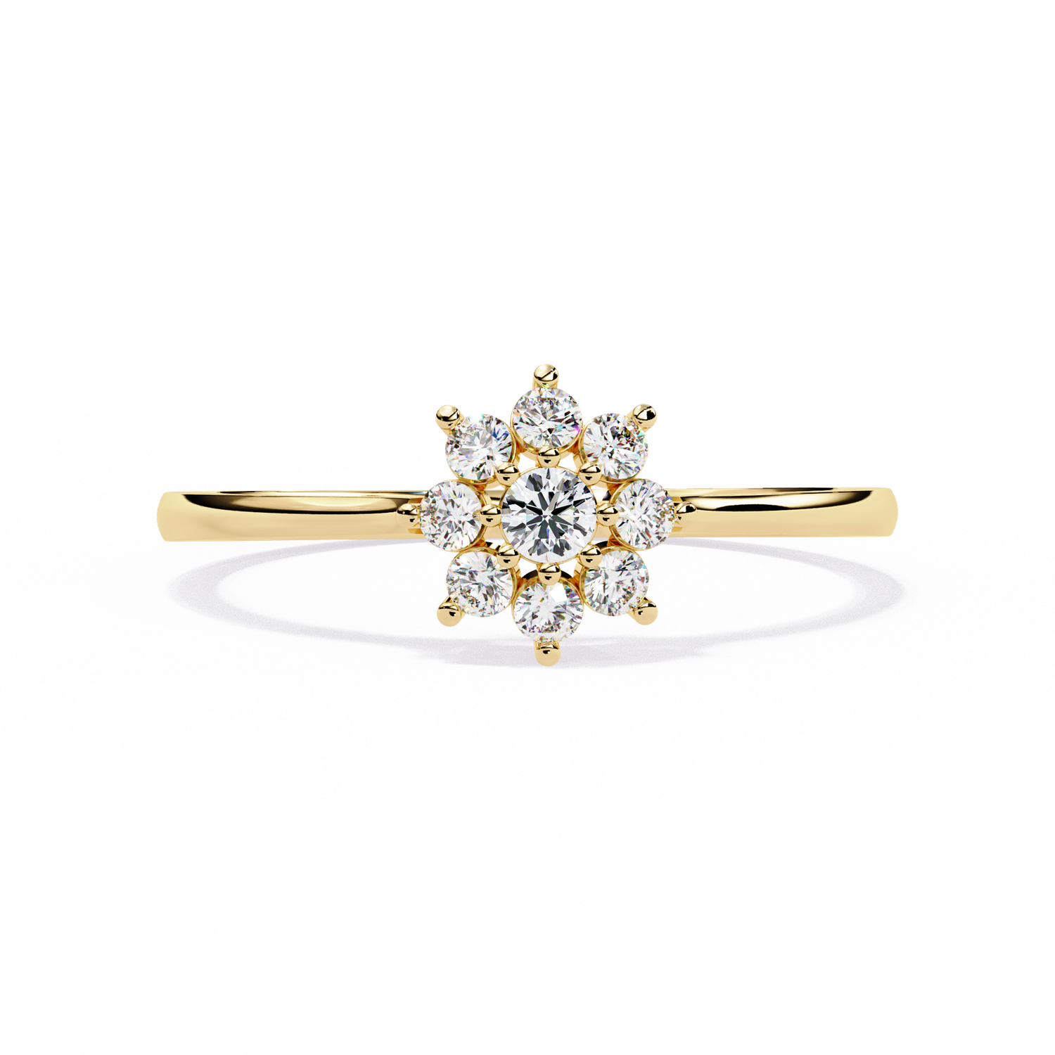 Radiant Bloom Diamond Ring