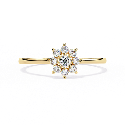 Radiant Bloom Diamond Ring