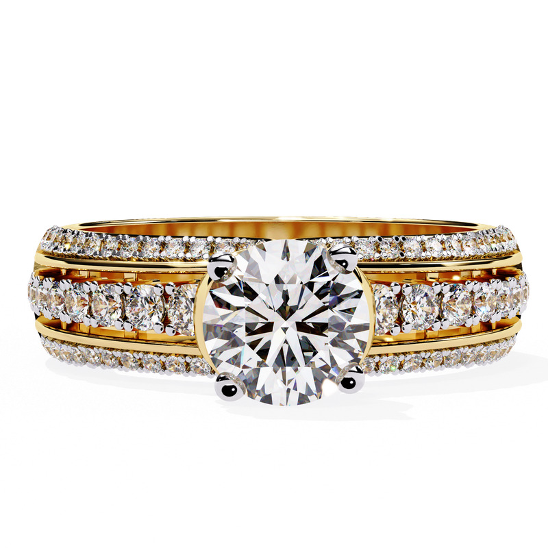 Majestic Layers Round Diamond Ring