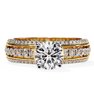 Majestic Layers Round Diamond Ring
