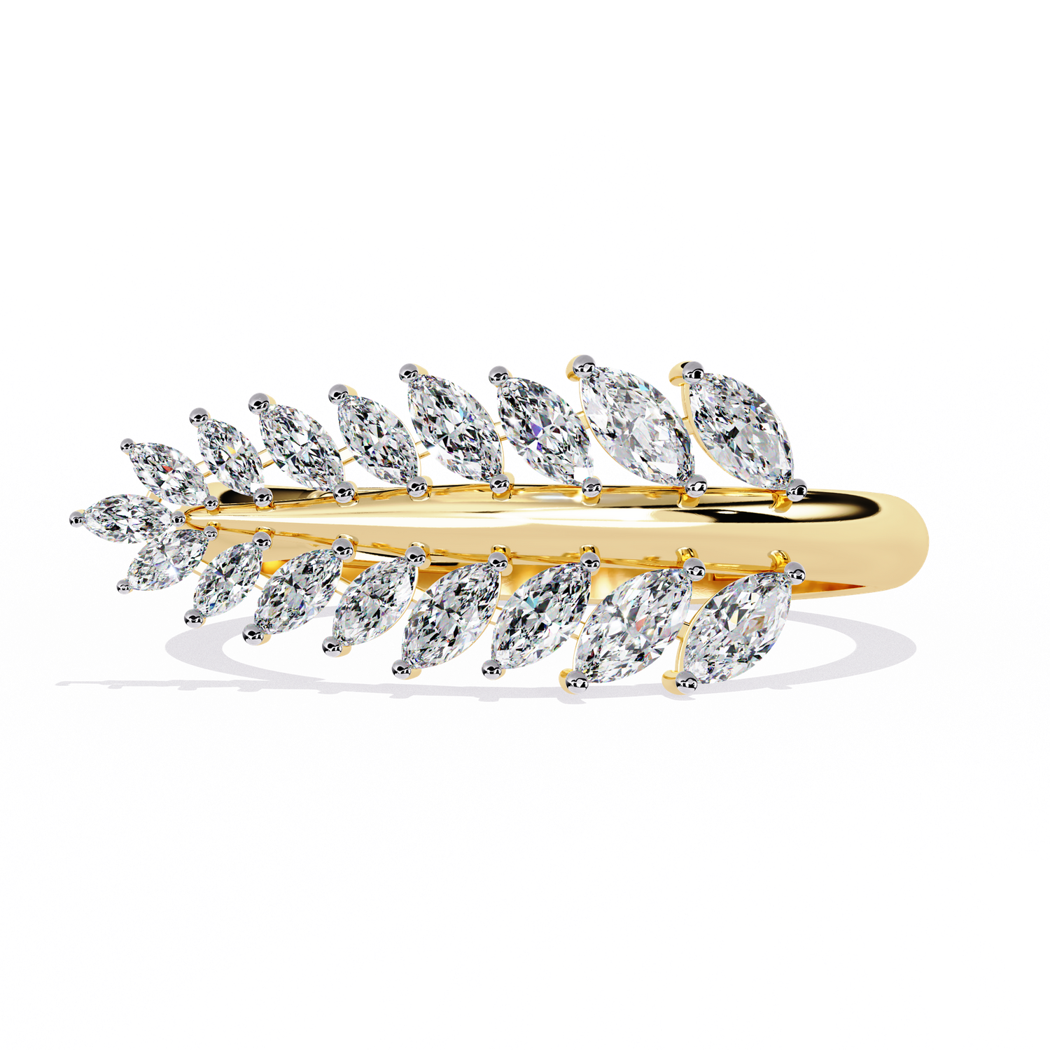 Enchanted Leaf Marquise Diamond Ring