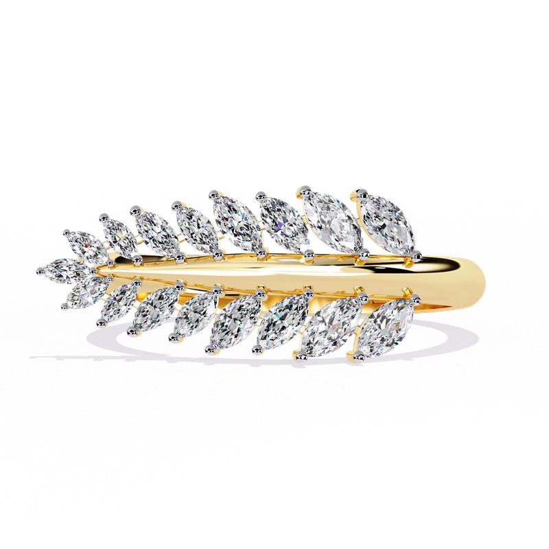 Enchanted Leaf Marquise Diamond Ring
