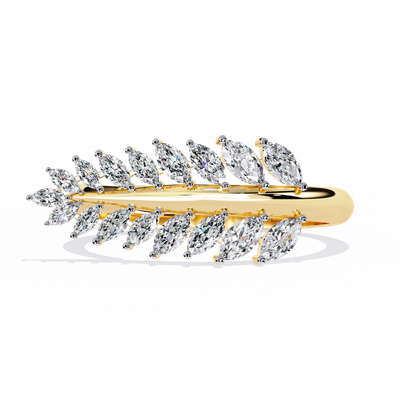 Enchanted Leaf Marquise Diamond Ring