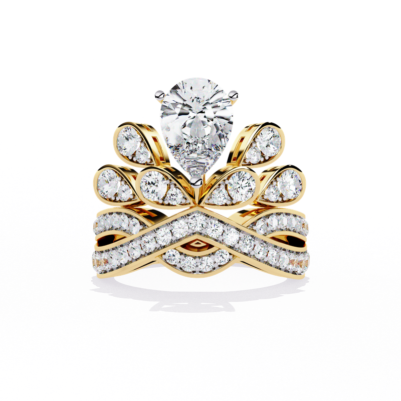 Royal Bloom Pear Diamond Ring