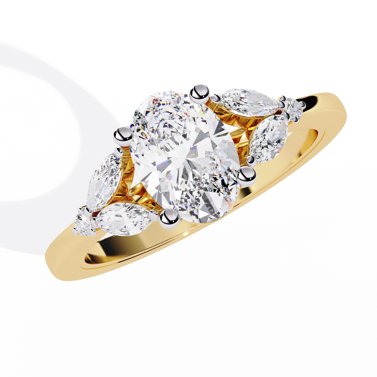 Aurora Oval Diamond Ring
