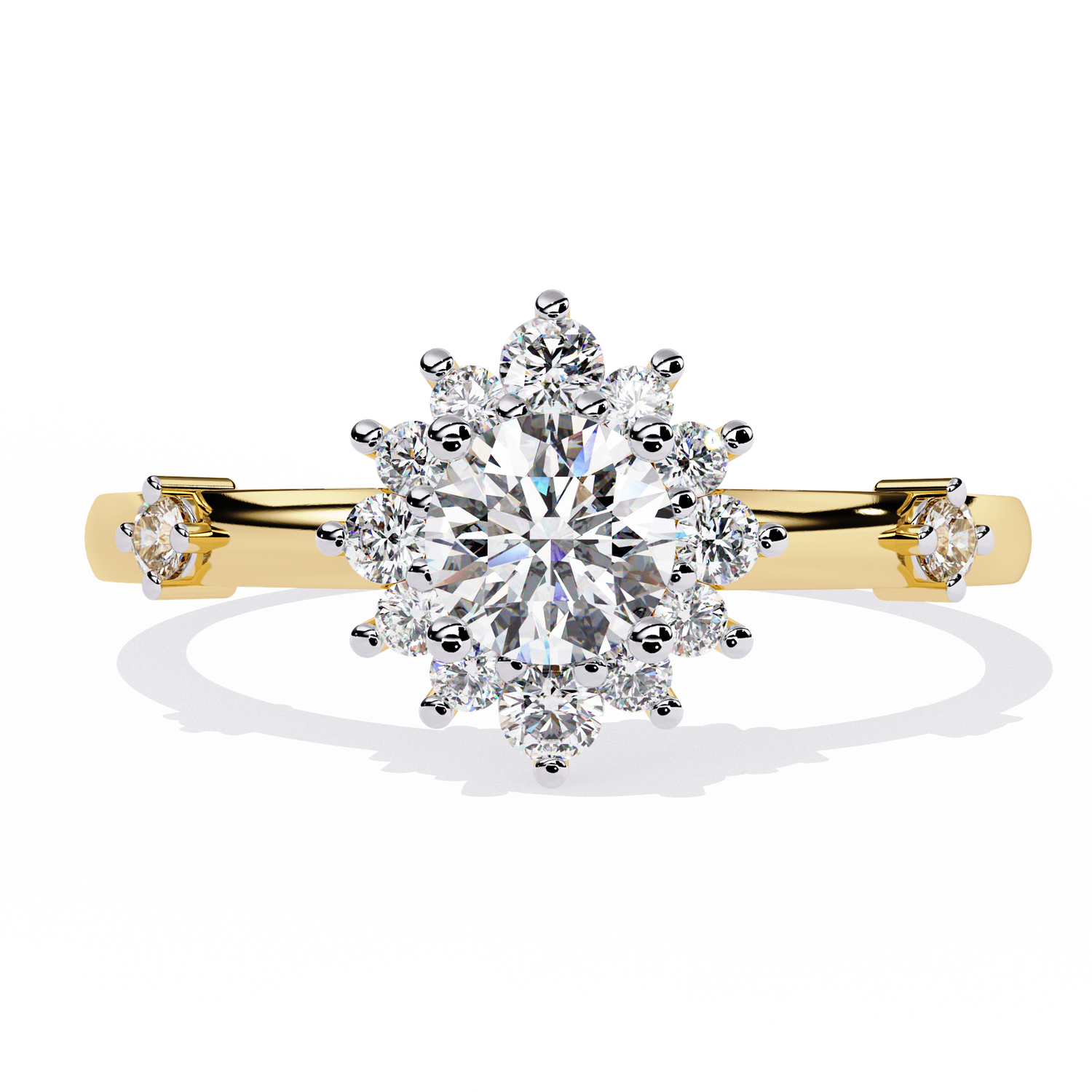 Radiant Blossom Diamond Ring