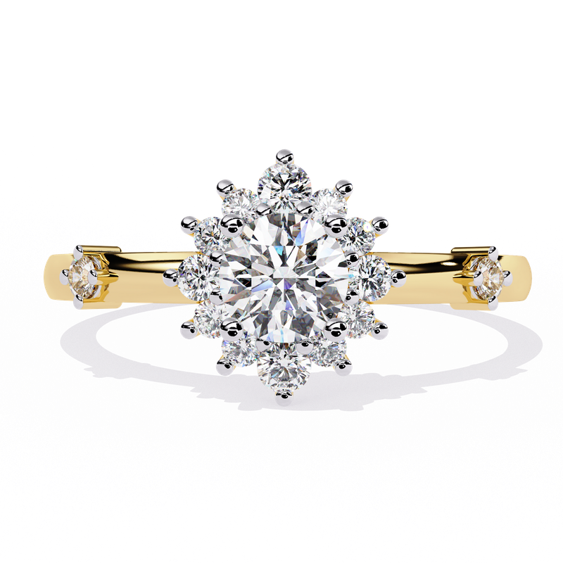 Radiant Blossom Diamond Ring