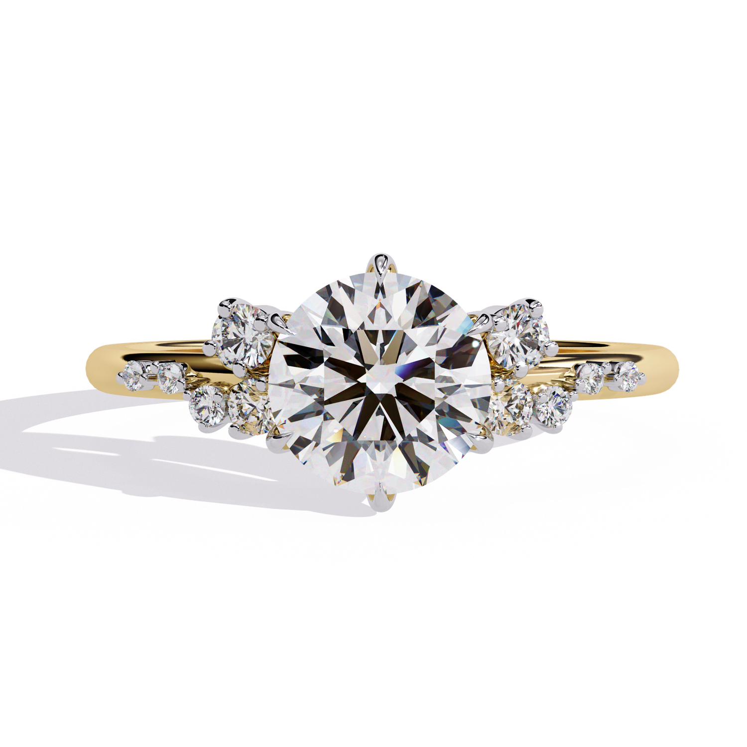 Radiant Symphony Diamond Ring