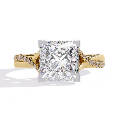 Regal Twist Princess Diamond Ring