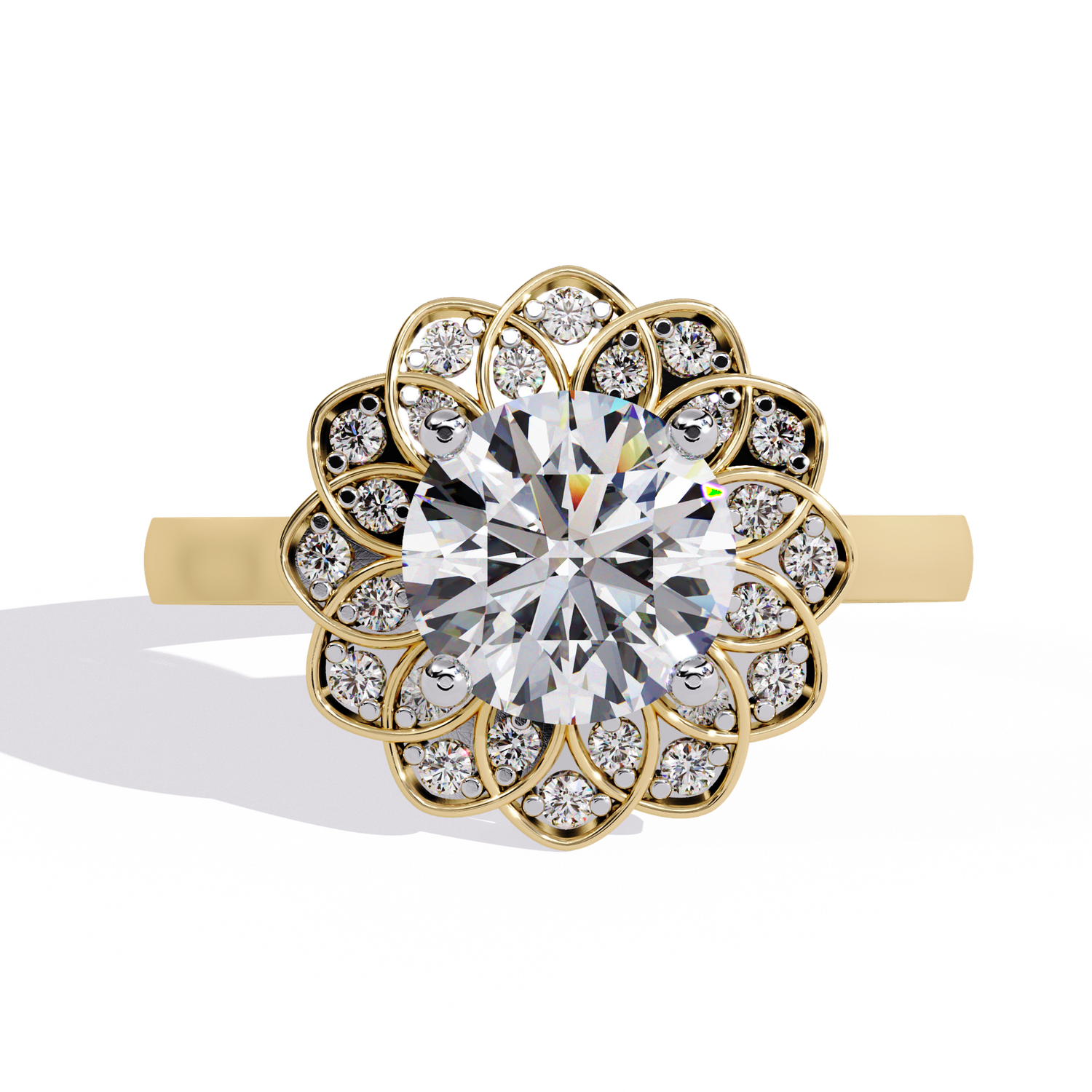 Lotus Radiance Diamond Ring