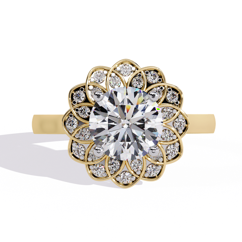 Lotus Radiance Diamond Ring