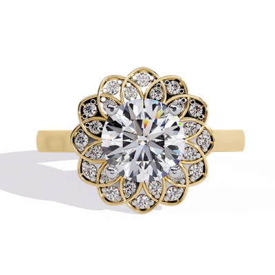 Lotus Radiance Diamond Ring