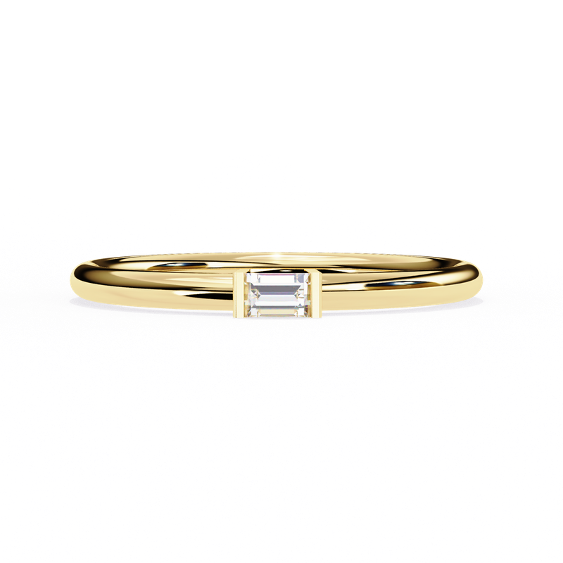 Sleek Baguette Diamond Ring