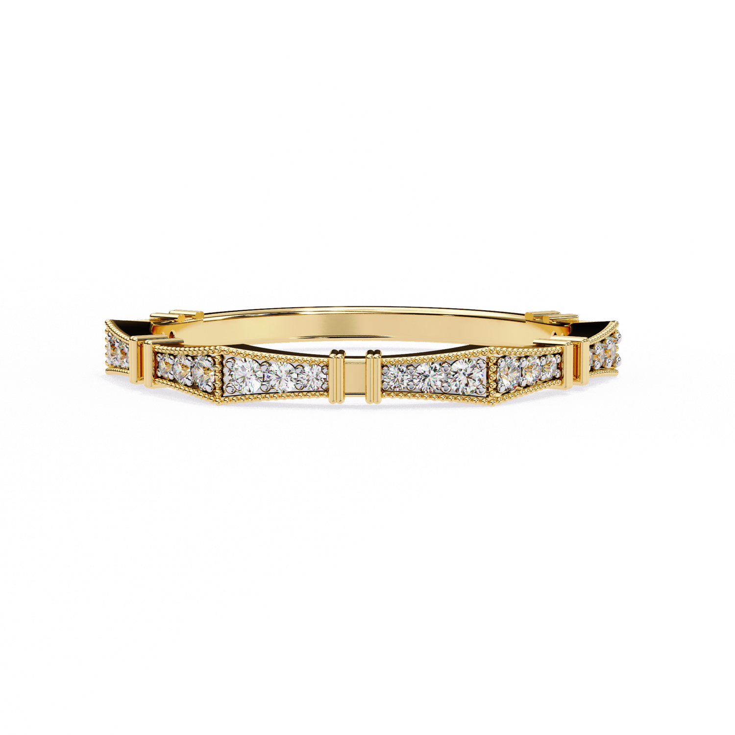 Geometric Elegance Diamond Band