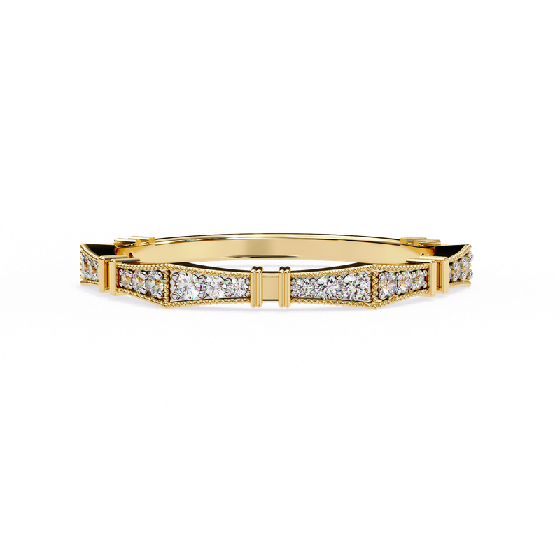 Geometric Elegance Diamond Band