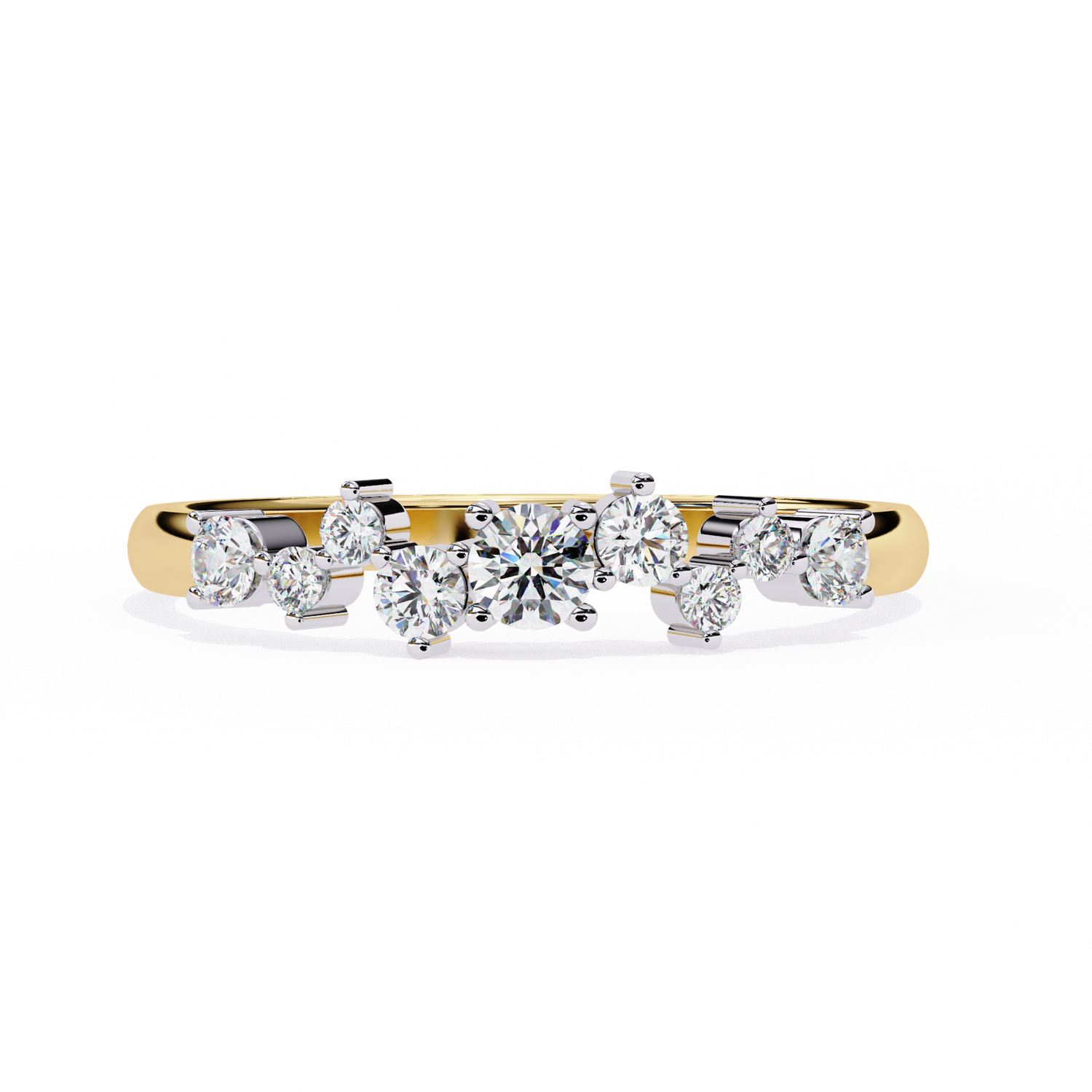 Cascading Spark Diamond Ring