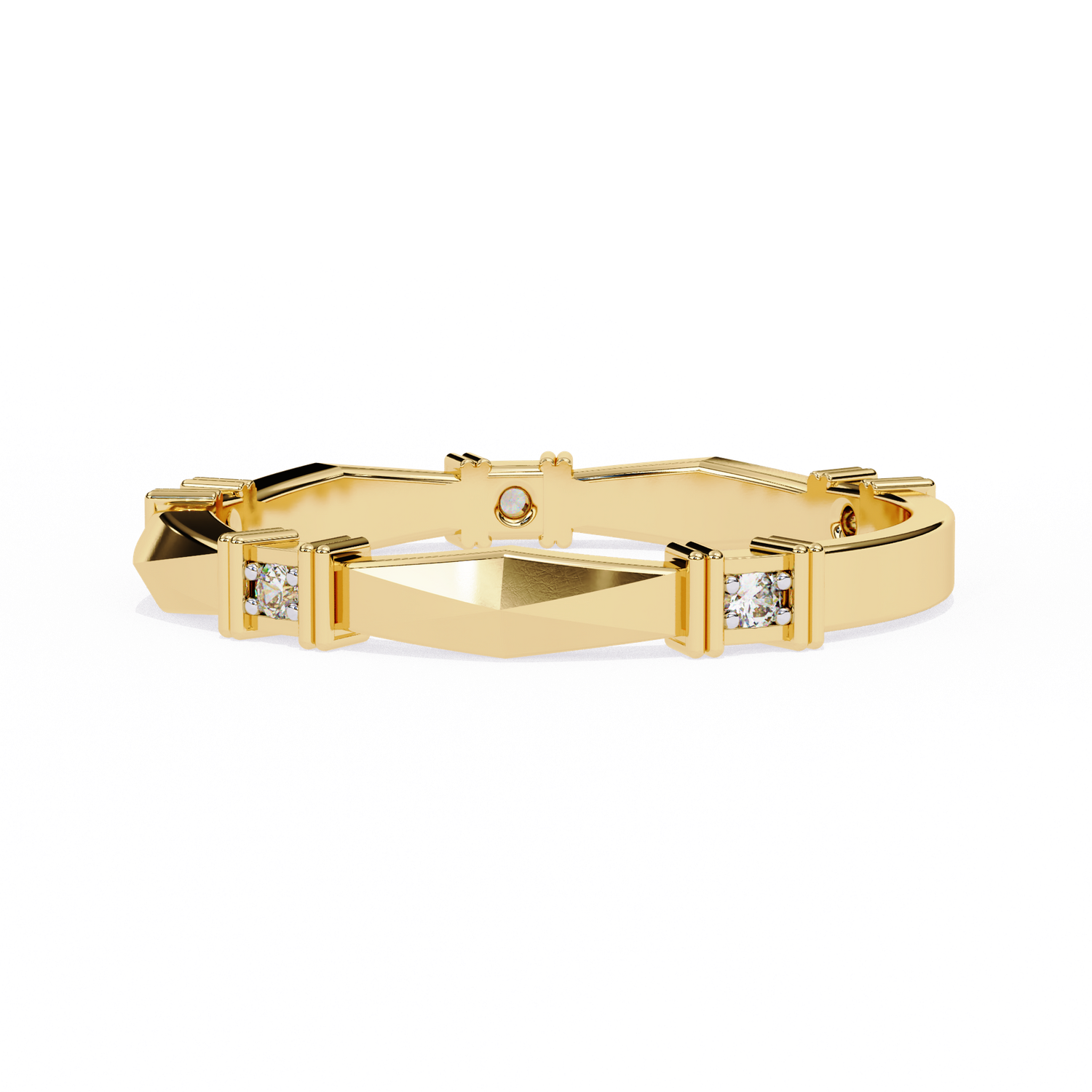 Geometric Grace Diamond Band
