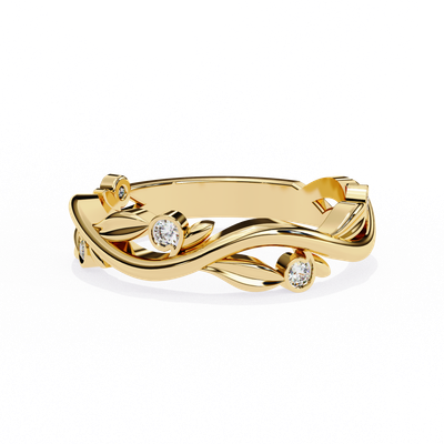 Floral Harmony Diamond Ring